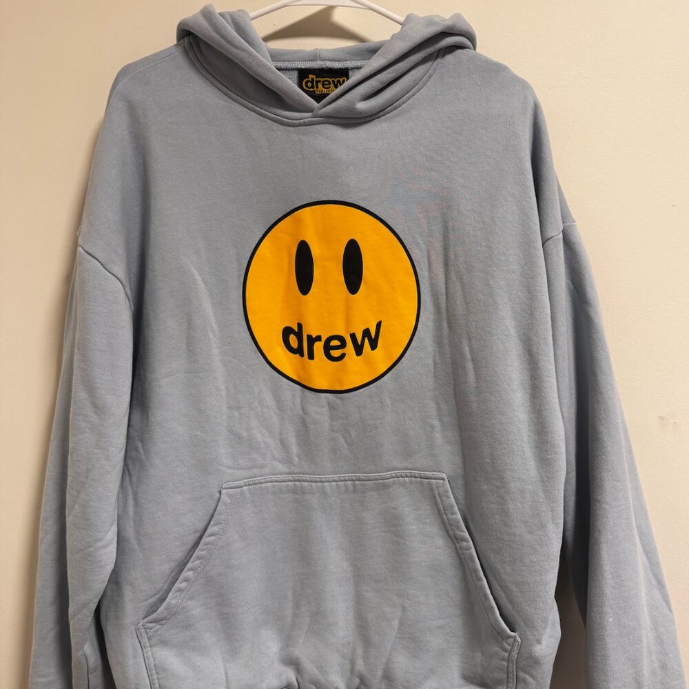 Drew House hoodie, baby blue, Size Small but OVERSIZED